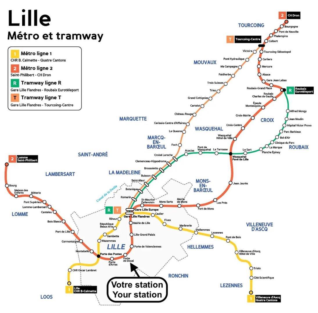 Lille Proche Wazemmes/Jb Lebas - 2 Bed Apartment Luaran gambar